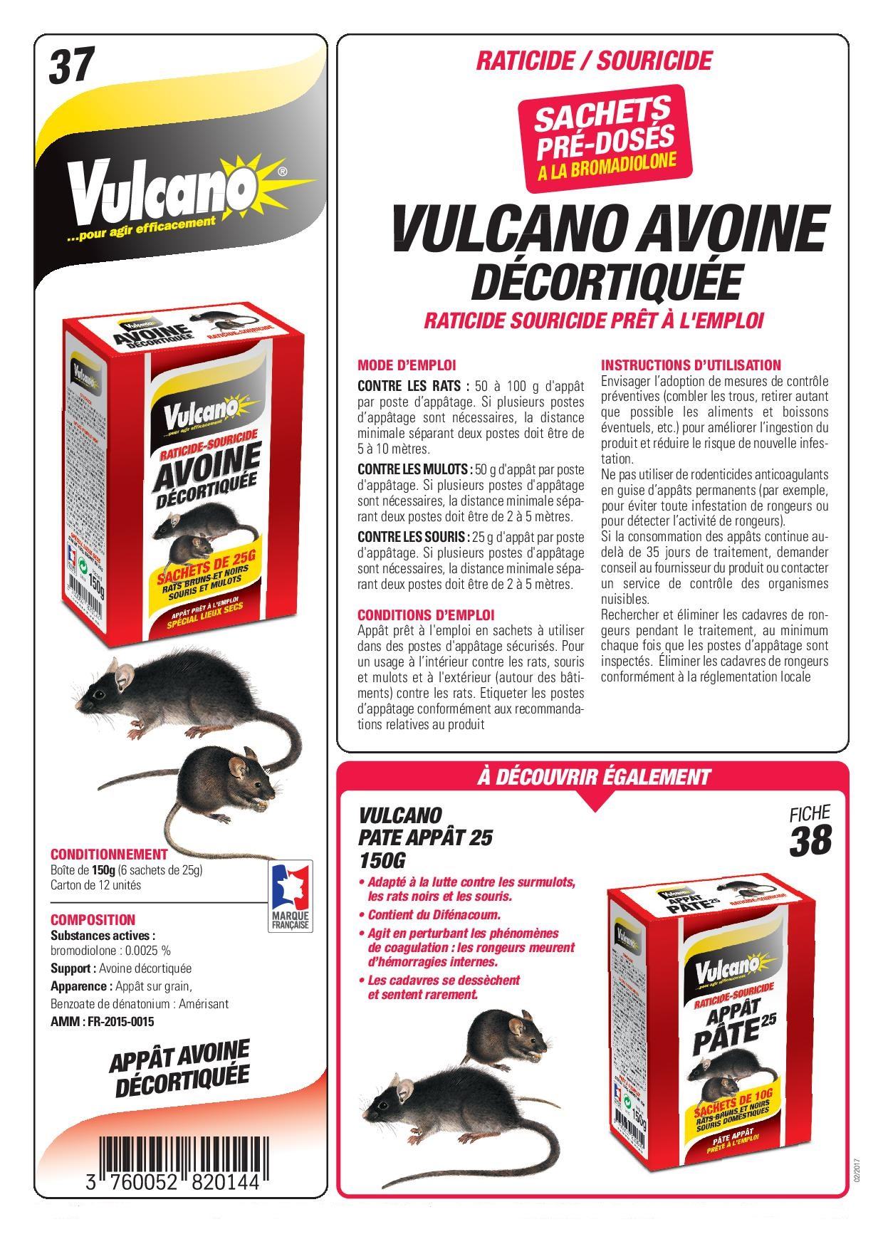 Colle Vulcano non Toxique contre les Rongeurs 135g - Viveonis boutique