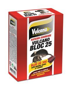 BLOC 25 VULCANO Raticide-Souricide au Difenacoum - Viveonis boutique