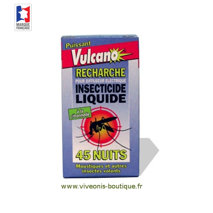 RECHARGE LIQUIDE ANTI-MOUSTIQUE POUR DIFFUSEUR ELECTRIQUE VULCANO -  Viveonis boutique