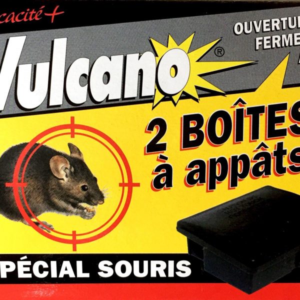 Deux boîtes à appâts spécial souris sécurisées face 1