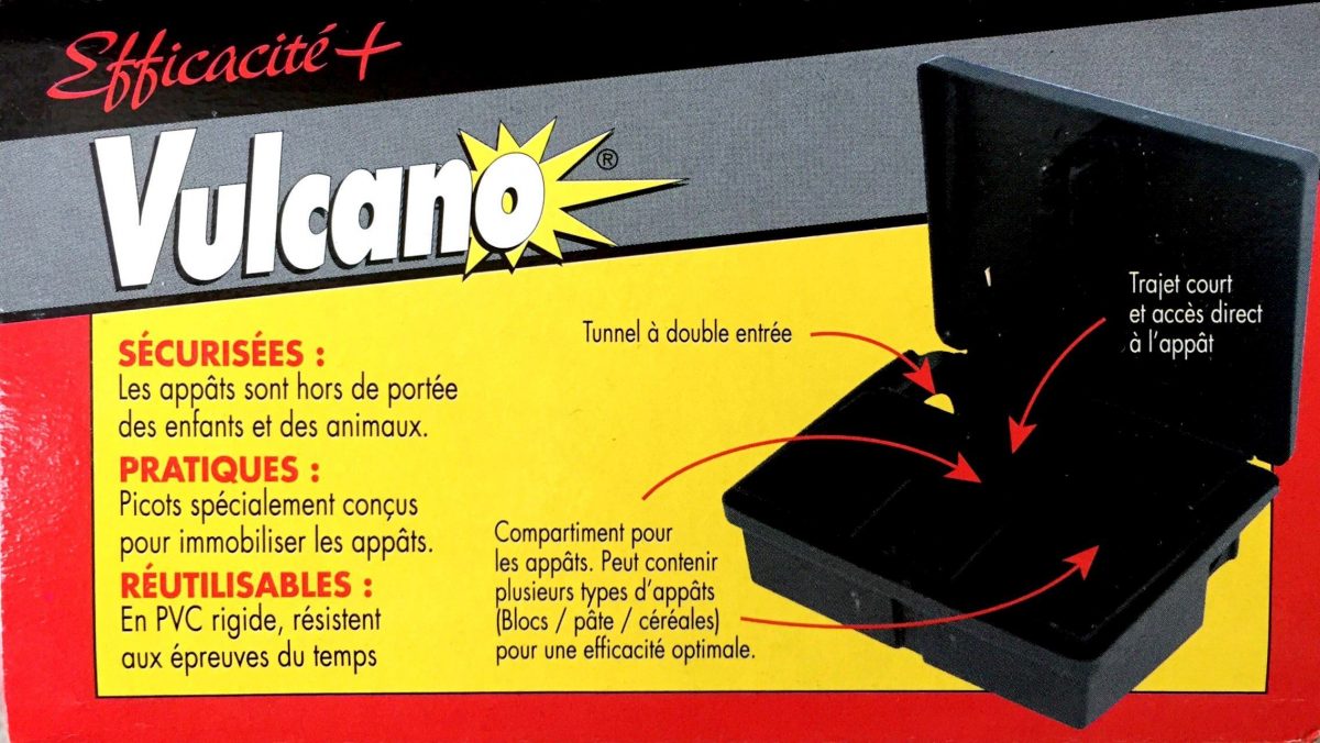 Boîte Appât Souris - Produit anti souris Vulcano x2 - Eradicateur