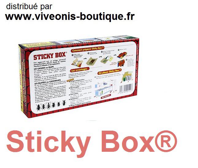 Piège à glu Cafard Sticky Box® anti-cafards lot de 5