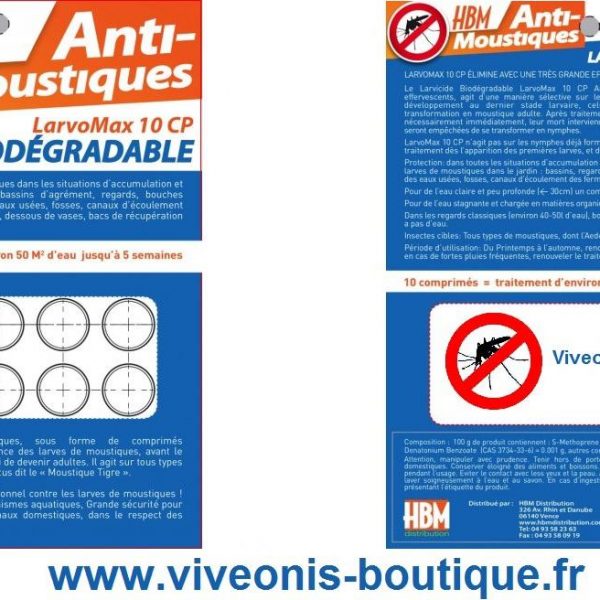 Larvicide Biodégradable LarvoMax 10CP Anti-Moustiques