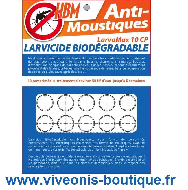 Larvicide Biodégradable LarvoMax 10CP Anti-Moustiques