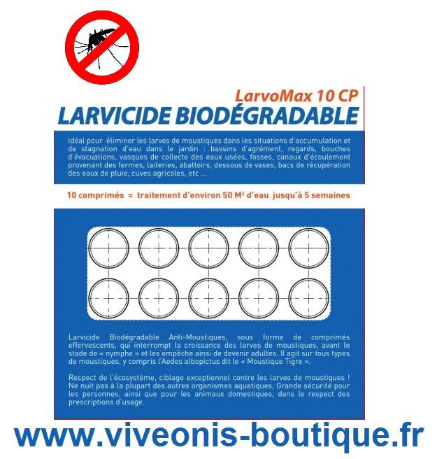 Larvicide Biodégradable LarvoMax 10CP Anti-Moustiques