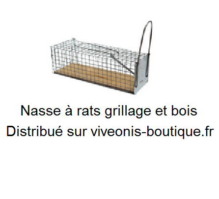 Nasse à rats grillle et bois pour piégeage