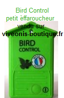 Effaroucheur Repulsif electronique Bird Control grand public Egcomm en image vendu sur viveonis